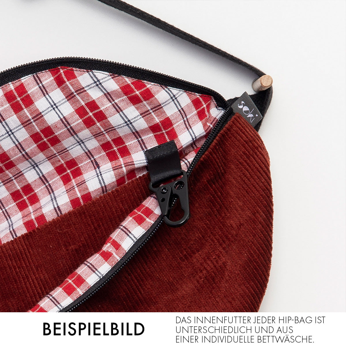 Nachhaltige Hip Bag Cord 2.0 - rot - Made in Germany
