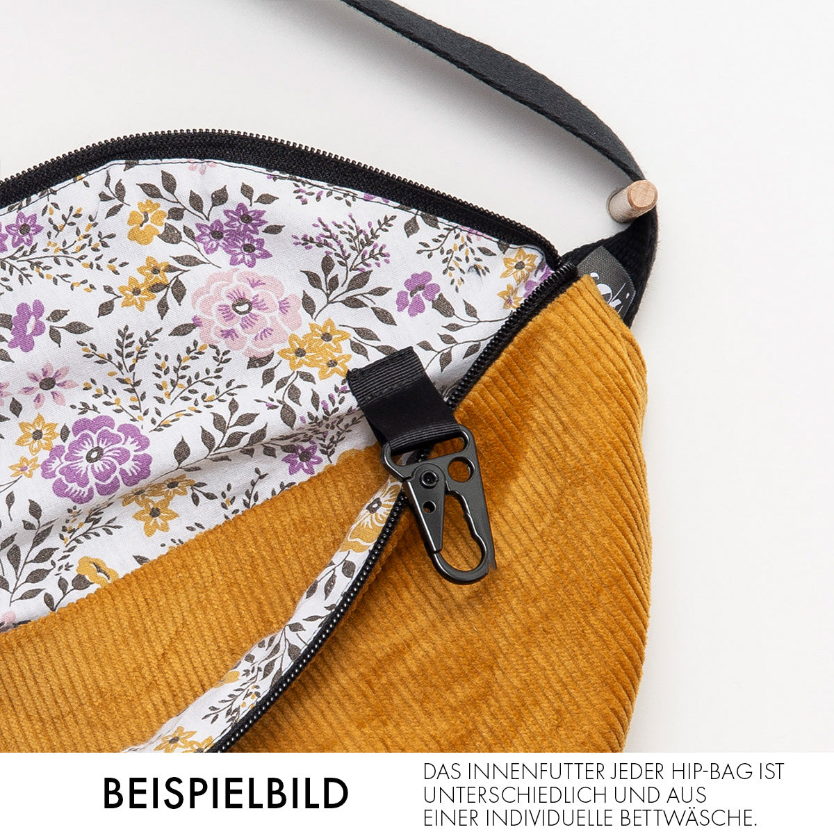 Nachhaltige Hip Bag Cord Big 2.0 - gelb - Made in Germany