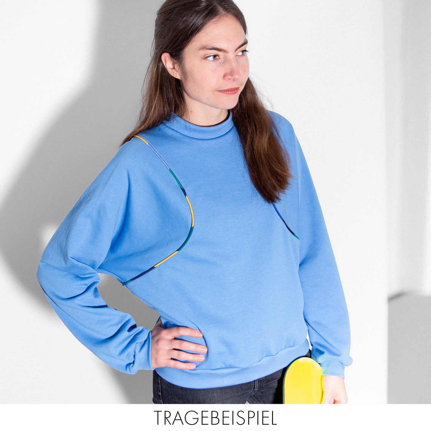 Nachhaltiger Paspel Pullover Marina Gr. M - Made in Germany