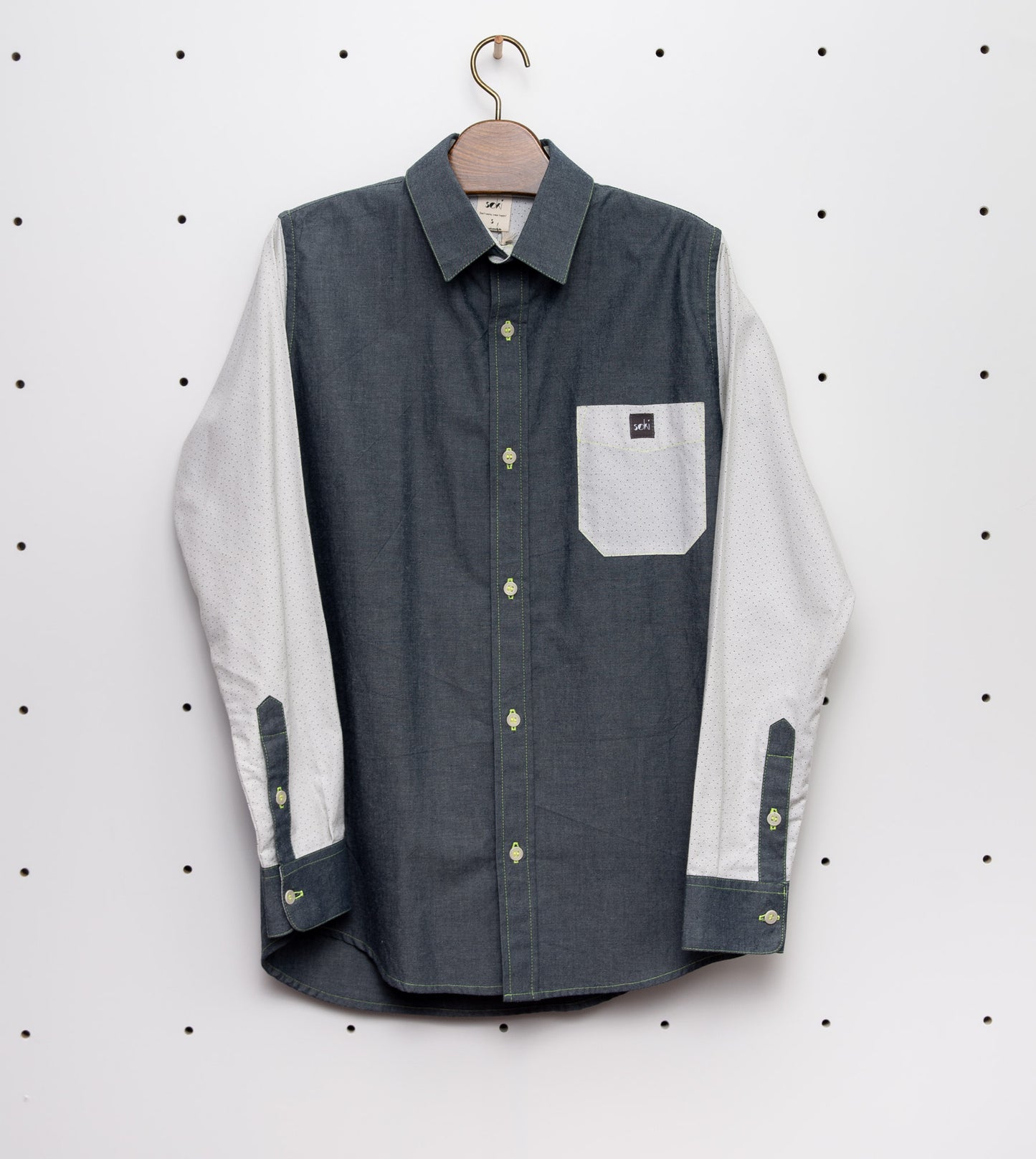 Hemd aus Bio-Baumwolle und Omis alter Bettwäsche in Gr. S - Made in Germany