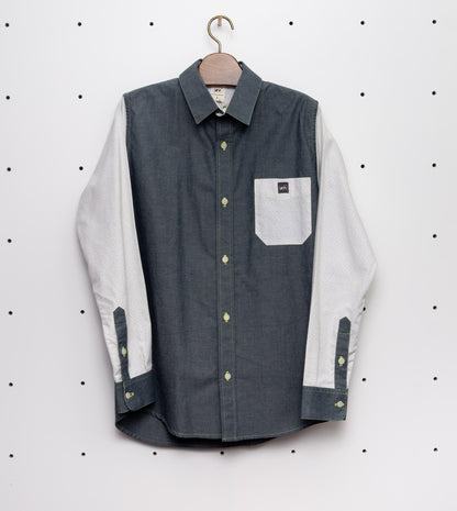 Hemd aus Bio-Baumwolle und Omis alter Bettwäsche in Gr. S - Made in Germany