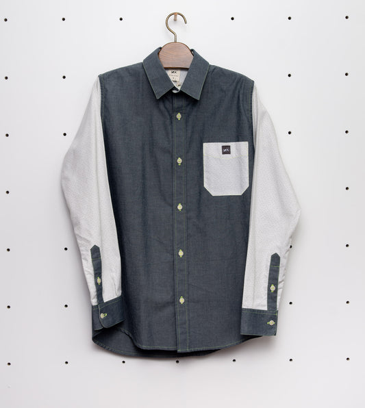 Hemd aus Bio-Baumwolle und Omis alter Bettwäsche in Gr. S - Made in Germany