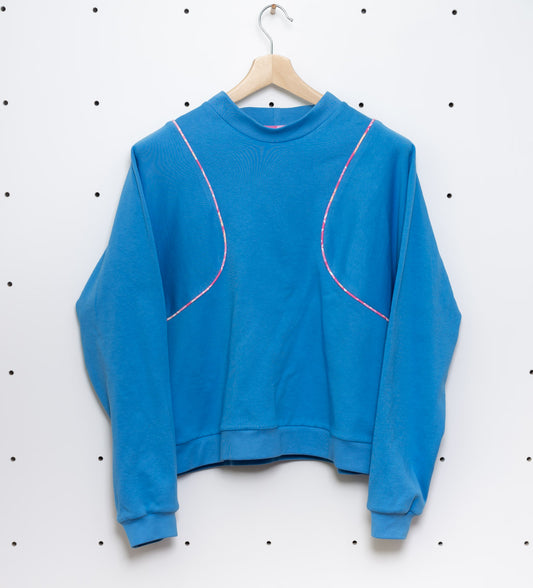 Nachhaltiger Paspel Pullover Marina Gr. M - Made in Germany