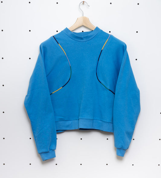 Nachhaltiger Paspel Pullover Marina Gr. S - Made in Germany