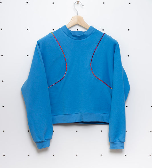 Nachhaltiger Paspel Pullover Marina Gr. S - Made in Germany