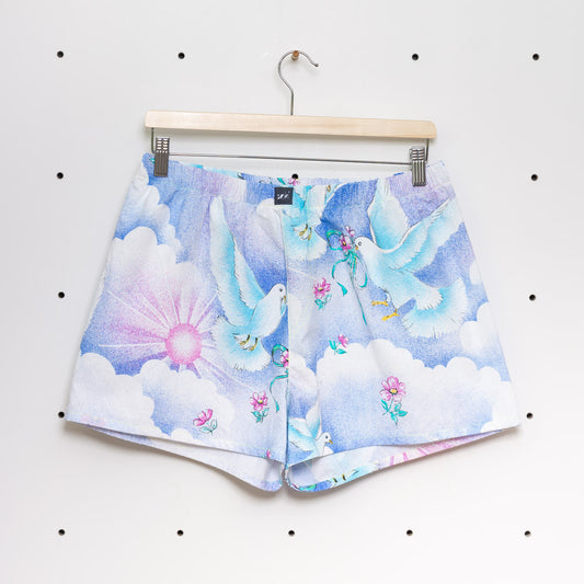 soki weite Baumwoll-Boxershorts Gr. M aus Upcycling-Bettwäsche – Unikat