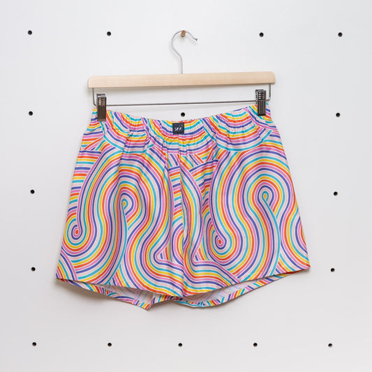 Nachhaltige Boxershorts Rainbow Waves – Good Vibes Edition