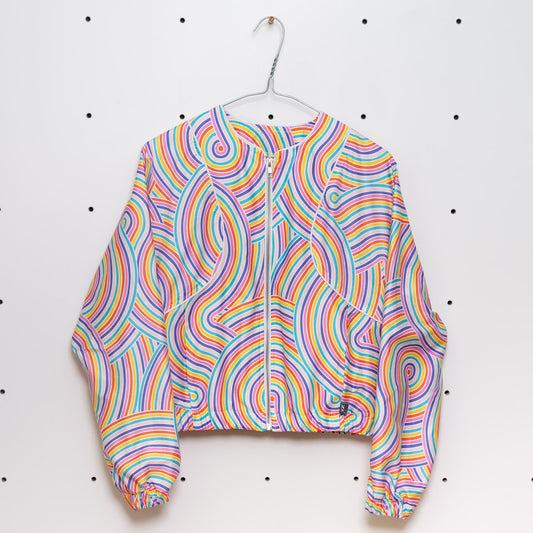 Nachhaltige Blouson Rainbow Waves – Good Vibes Edition