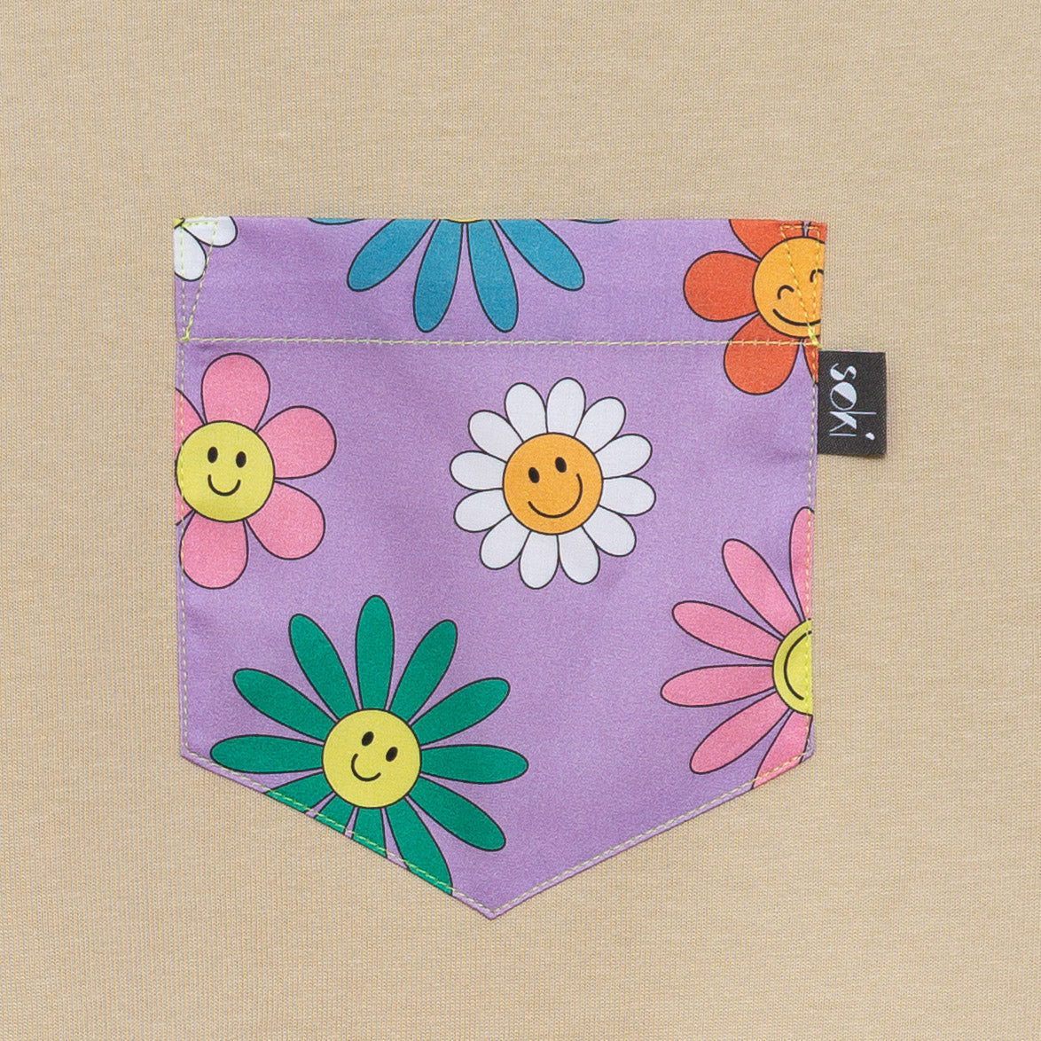 Nachhaltiges SOKI Heavy Shirt Happy Bloom – Good Vibes Edition
