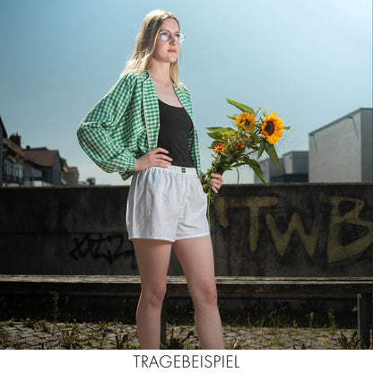 Nachhaltige Surprise Boxershorts aus Omi's alter Bettwäsche WEIß - Made in Germany