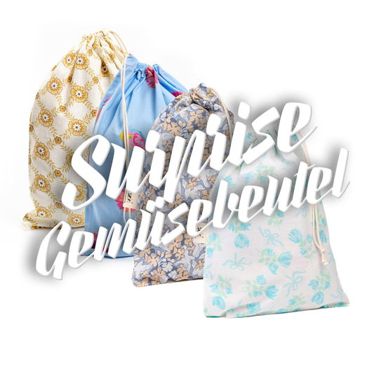 Nachhaltiger Surprise Gemüsebeutel aus Omis alter Bettwäsche
 - Made in Germany