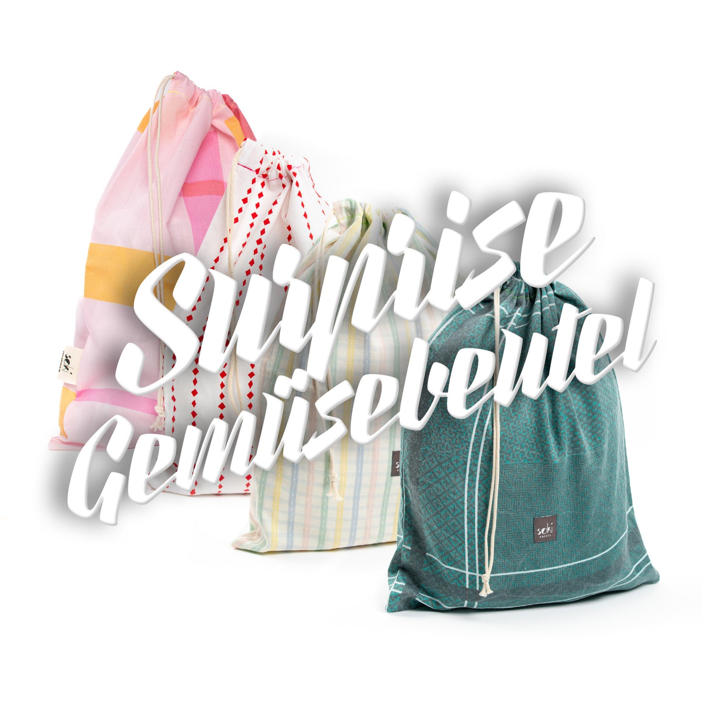 Nachhaltiger Surprise Gemüsebeutel aus Omis alter Bettwäsche
 - Made in Germany