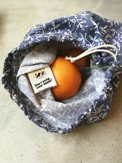 Nachhaltiger Surprise Gemüsebeutel aus Omis alter Bettwäsche
 - Made in Germany