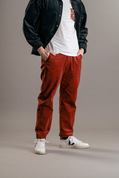 Unisex Genua Cord Pants - Henna Red - Made in Germany