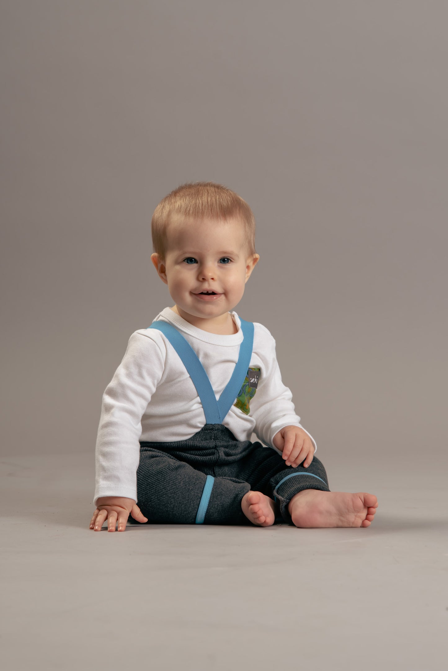 Baby Rib Leggings - Grey Melange  - Made in Germany