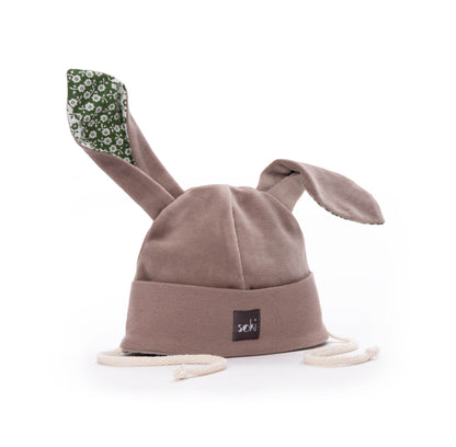 Hasenmütze Baby small grün - Made in Germany