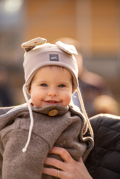 Hasenmütze Baby small grün - Made in Germany