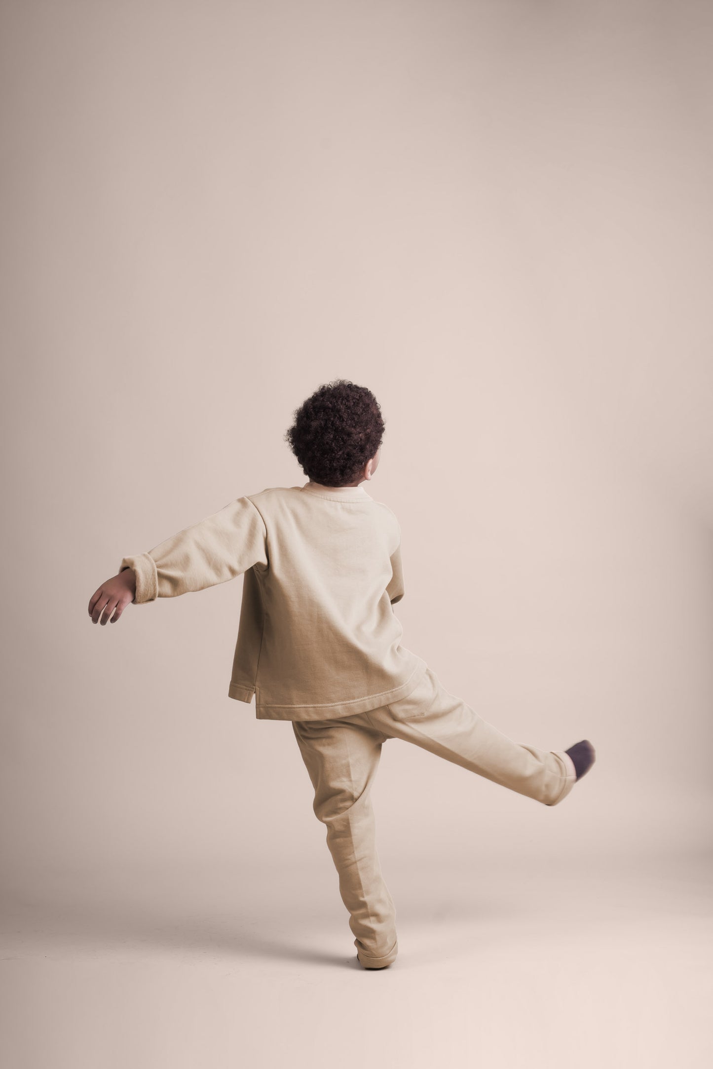 Kids Organic Cotton Pants in camel - Unisex - Made in Germany