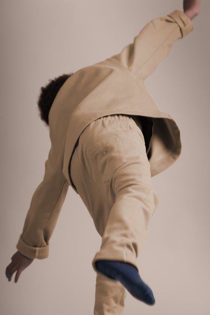 Kids Organic Cotton Pants in camel - Unisex - Made in Germany