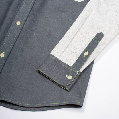 Hemd aus Bio-Baumwolle und Omis alter Bettwäsche in Gr. S - Made in Germany