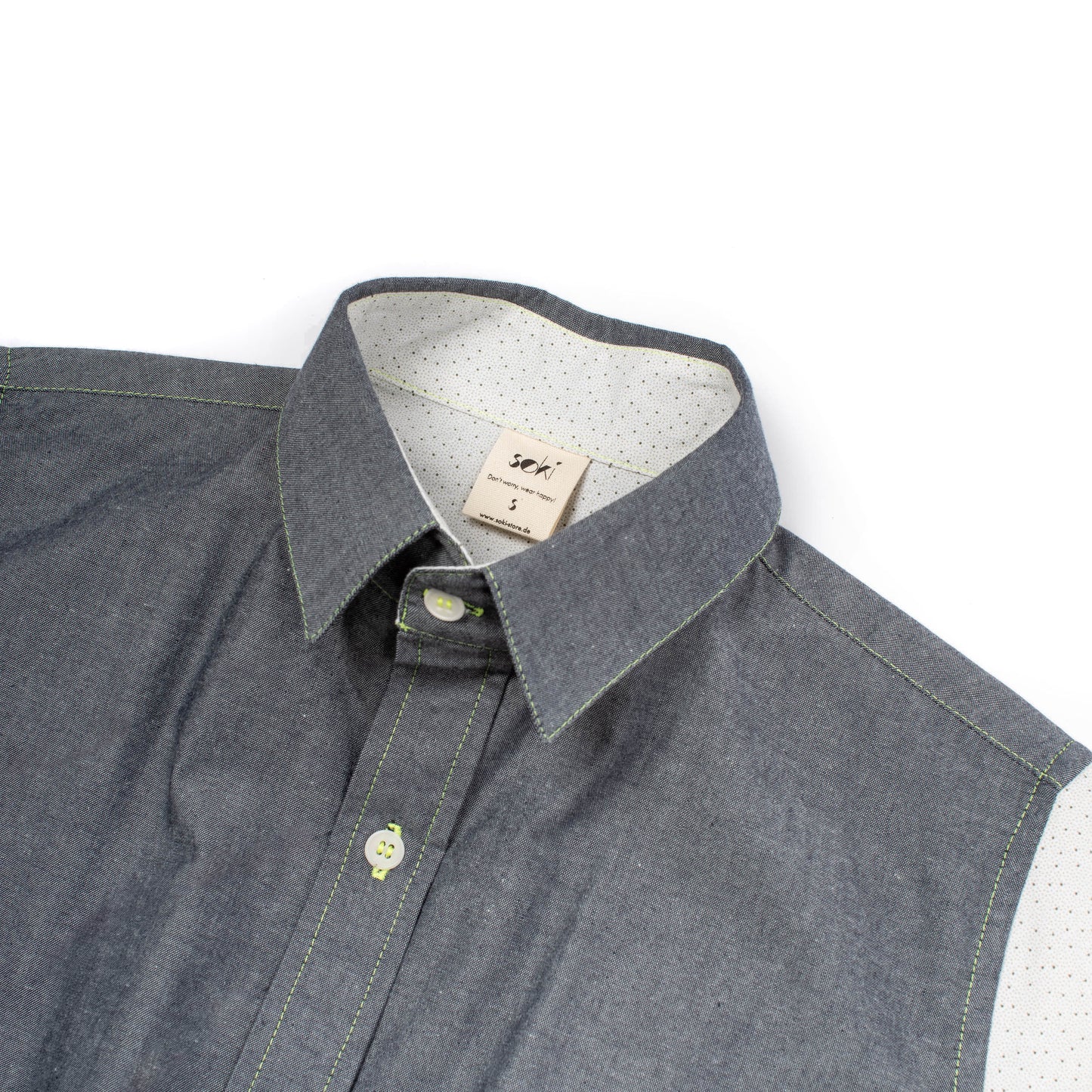 Hemd aus Bio-Baumwolle und Omis alter Bettwäsche in Gr. S - Made in Germany