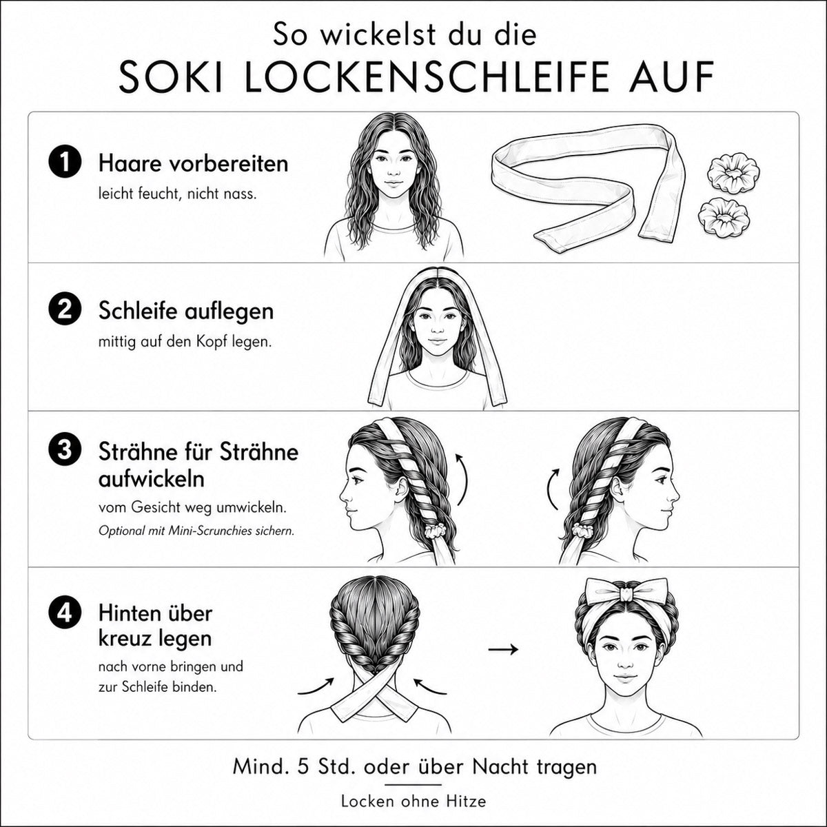 Nachhaltige Lockenschleife - Made in Germany
