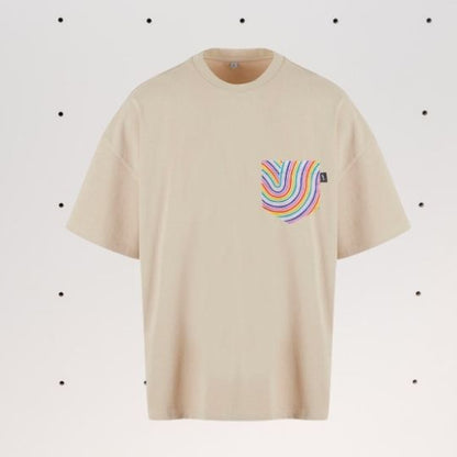 Nachhaltiges SOKI Heavy Shirt Rainbow Waves – Good Vibes Edition