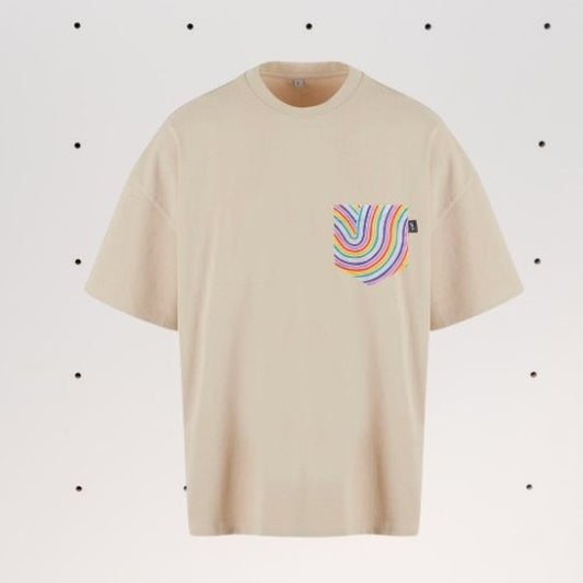Nachhaltiges SOKI Heavy Shirt Rainbow Waves – Good Vibes Edition