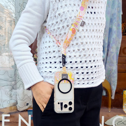 Nachhaltiges Schlüsselband lang mit Handyhalter - Made in Germany