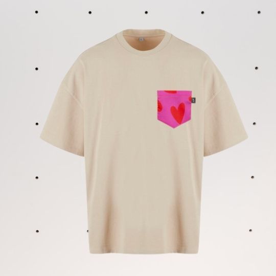Nachhaltiges SOKI Heavy Shirt Love Hearts – Good Vibes Edition